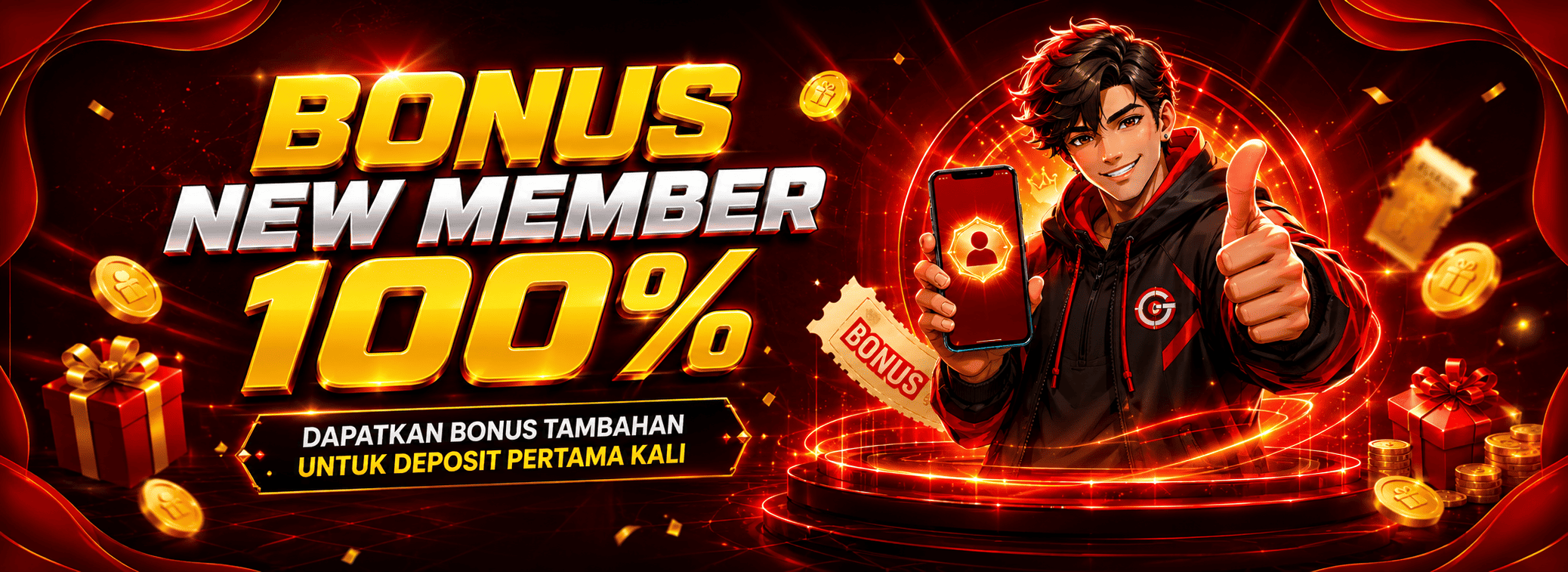 BONUS NEW MEMBER 100%